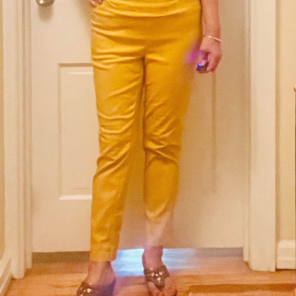 Jules & Leopold Mustard Straight Leg Pants